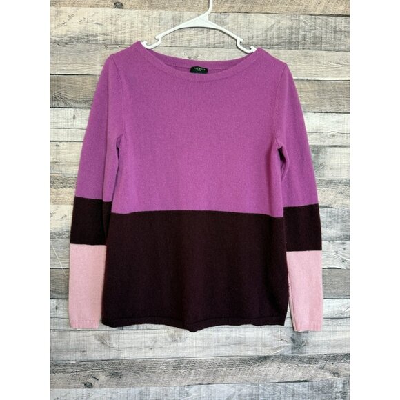 Talbots Pink 100% Pure Cashmere Pullover Pink Sweater Size Small Petite - Picture 1 of 7